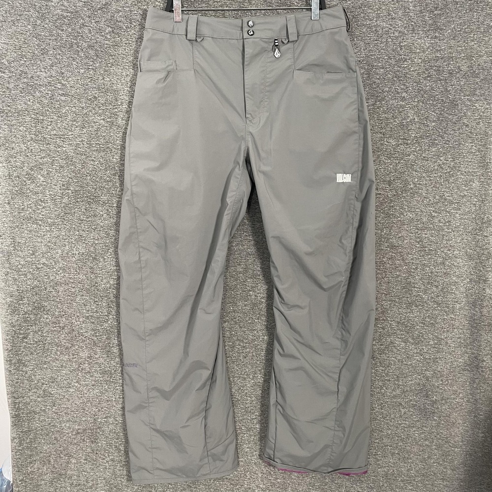 Volcom Pants Mens Large Gray Nimbus Roadhouse 5 Pocket Snow Ski Waterproof